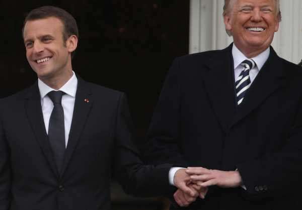 Emmanuel Macron rebuked Trump before Congress. Democrats loved it.