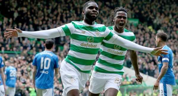 Celtic celebrate seventh title in a row with five-goal rout of Rangers