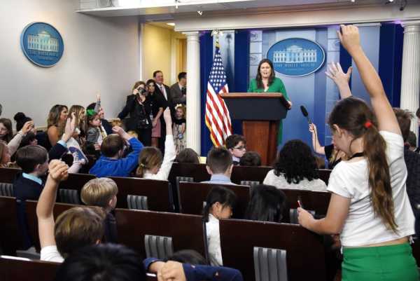 President Trump jokes with reporters' kids on 'Take Your Child to Work Day'