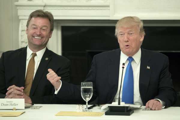 A new poll shows vulnerable Nevada Republican Sen. Dean Heller is in trouble