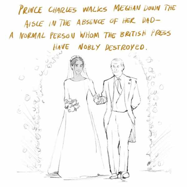 A Cartoonist Captures Prince Harry and Meghan Markle’s Very Royal Wedding | 