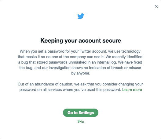 Twitter wants you to change your password right now