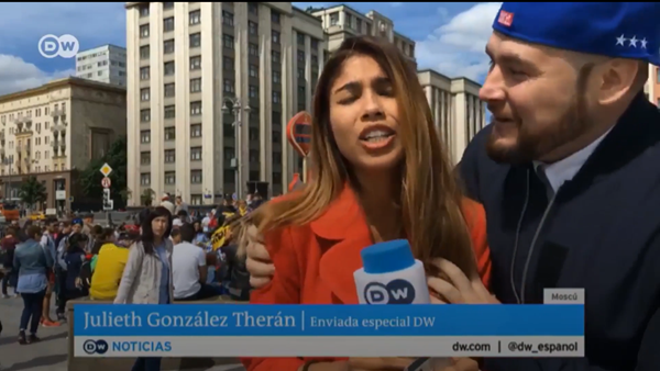 World Cup reporter defiant after being groped during TV broadcast