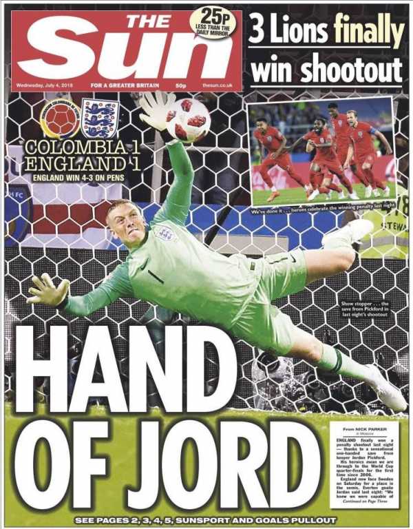 England progress to World Cup quarter-finals on penalties: Paper reaction