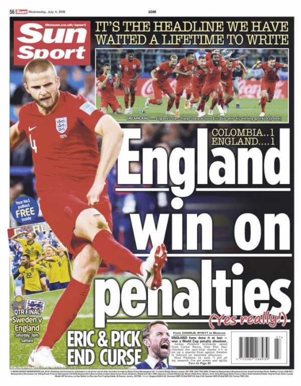 England progress to World Cup quarter-finals on penalties: Paper reaction