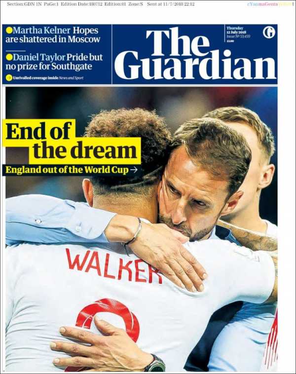 England knocked out of World Cup by Croatia: Paper reaction