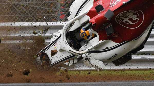 Italian GP: Marcus Ericsson's Sauber flips in high-speed F1 crash