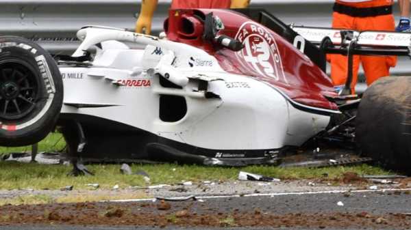Italian GP: Marcus Ericsson's Sauber flips in high-speed F1 crash