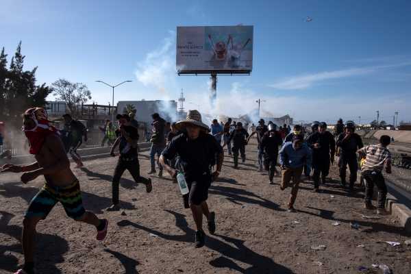 How a march at the US-Mexico border descended into tear gas and chaos