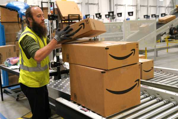 Inside an Amazon warehouse on Black Friday