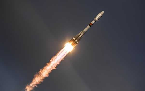 Fregat Upper Stage Separates From Soyuz Carrier Bringing Satellite to Orbit