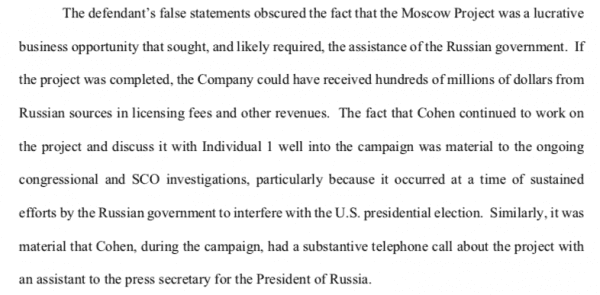 Mueller’s sentencing memo for Michael Cohen is very ominous for Trump