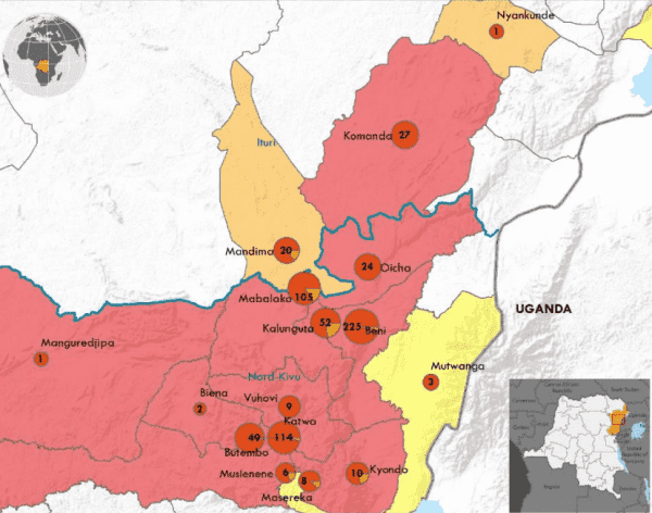 The Ebola outbreak in Eastern Congo is moving toward a major city. That’s not good.