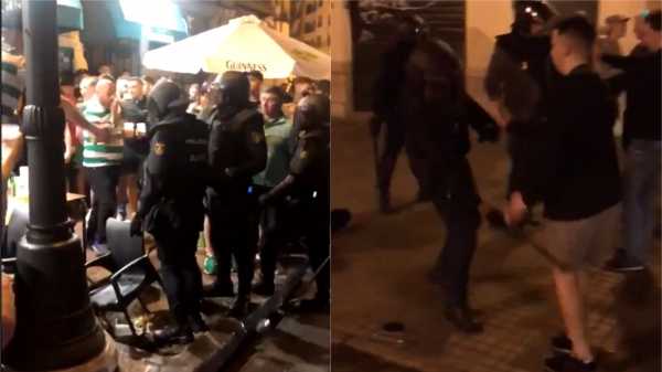 Celtic fans as young as 15 ‘injured by police in Valencia’