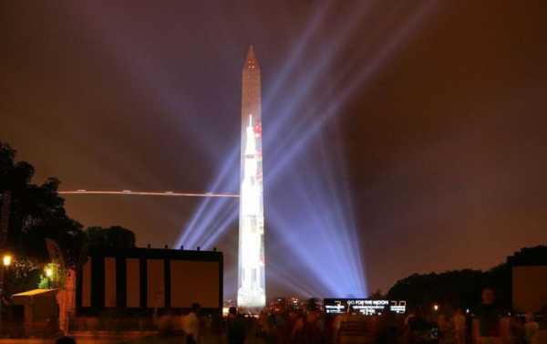 Watch: Apollo 11 Mission Launch Projected on Washington Monument (Video, Photo)