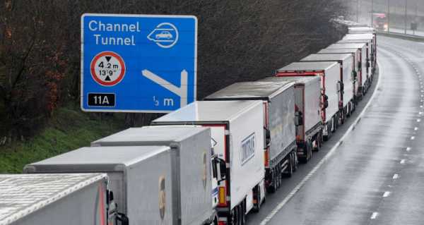UK Transport Secretary Says 36 Truck Drivers Stuck Near Dover Test Positive for COVID-19