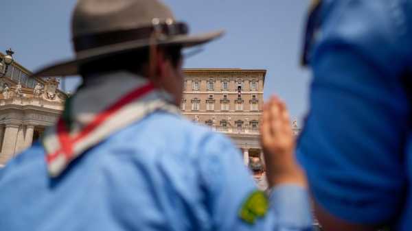 Pope Francis, back to Vatican routine post-surgery, says thanks to shouts of ‘Long live the pope!’