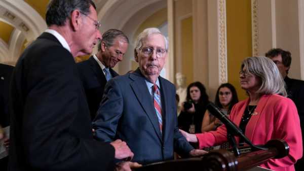 McConnell freezes during weekly press conference, returns after stepping away