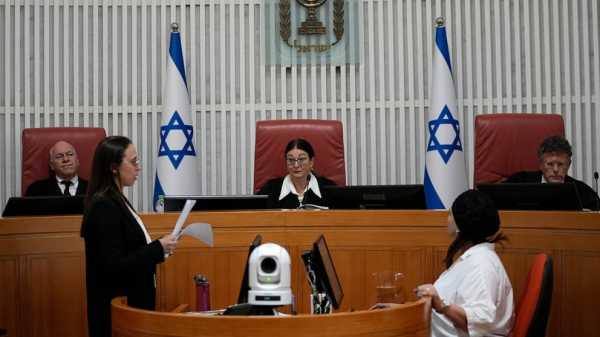 Israel’s Supreme Court hears case against a law protecting Netanyahu from being removed from office