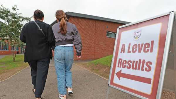 Day of emotion for hundreds of thousands of students in England as they learn final school results