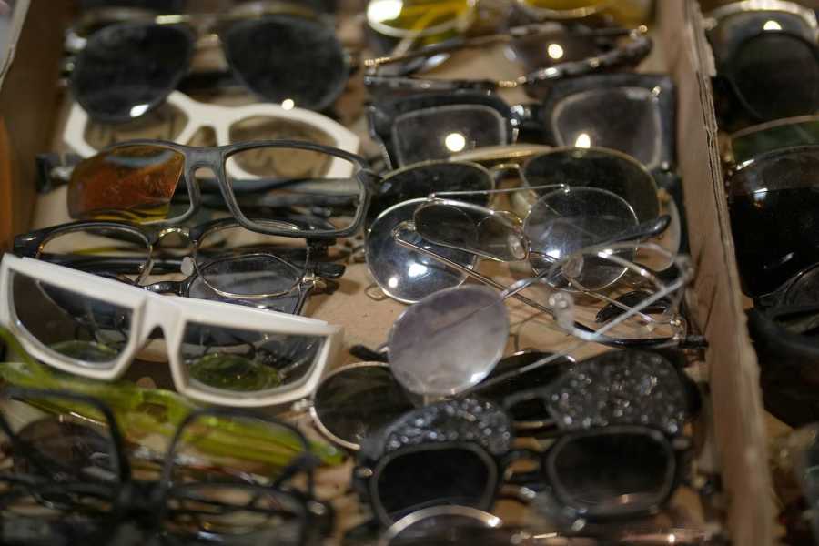 A collection of sunglasses.