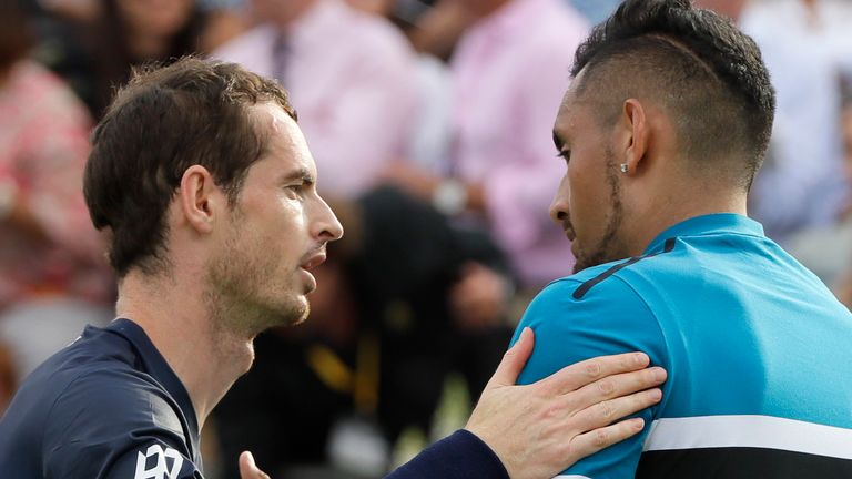 Nick Kyrgios thanks Andy Murray for attempting to help him after spotting signs of self-harm during practice