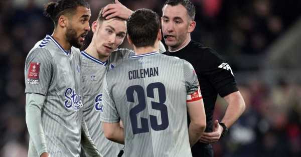 FA rescinds Dominic Calvert-Lewin’s red card from FA Cup clash at Crystal Palace