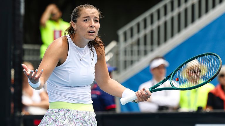 Australian Open: Jodie Burrage takes opening set but goes on to lose her opening tie against Tamara Korpatsch