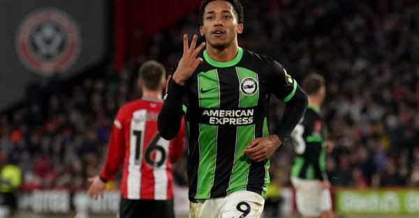 Joao Pedro hits a hat-trick as five-star Brighton beat Sheffield United
