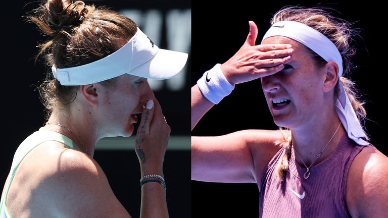 Australian Open: Elina Svitolina retires hurt, while Dayana Yastremska upsets Victoria Azarenka in Melbourne