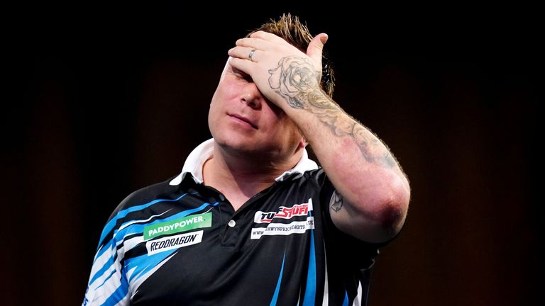 Gerwyn Price blames ‘pathetic’ conditions as he quits mid-match at Players Championship in Wigan
