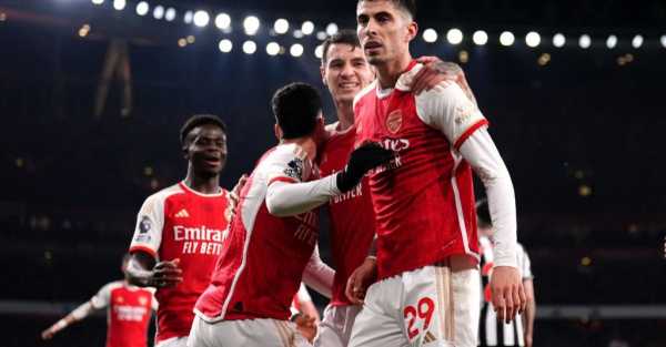 Arsenal maintain Premier League title charge with demolition of Newcastle