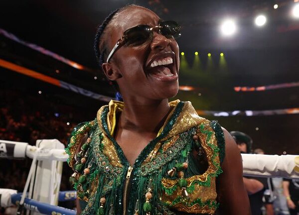 Claressa Shields wins first female MMA bout in Saudi Arabia as she triumphs on return to octagon