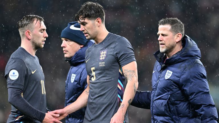 John Stones: Man City facing injury crisis after England centre-back joins Kyle Walker and Manuel Akanji in treatment room