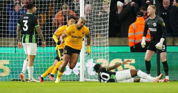 Wolves knock Brighton out of FA Cup thanks to early Mario Lemina strike