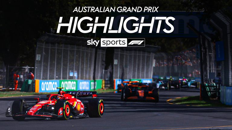 Australian GP: Carlos Sainz leads Ferrari one-two from Charles Leclerc after Max Verstappen streak ends with retirement