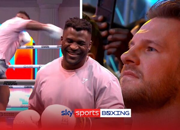 Francis Ngannou claims Anthony Joshua looks nervous ahead of fight as Joshua declares ‘talk is cheap’