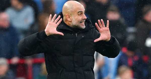 Pep Guardiola says Manchester City held off ‘tsunami’ to earn draw at Liverpool
