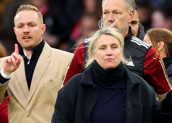 Emma Hayes says ‘male aggression’ should not be tolerated as Jonas Eidevall defends himself after Conti Cup final altercation