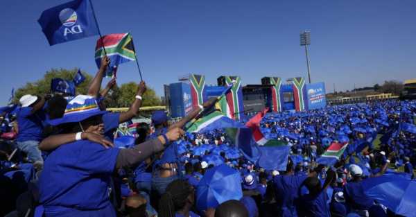 South African opposition party makes final pitch to voters