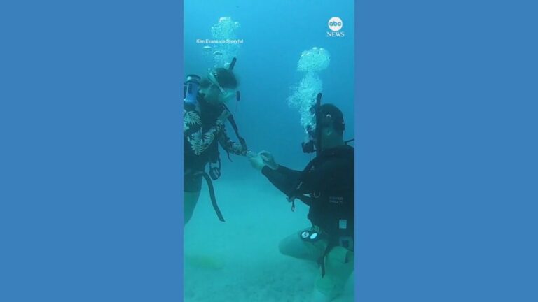 Video Man proposes to girlfriend while scuba diving off Fiji coast