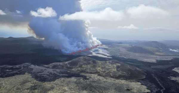 Volcano in Iceland erupts