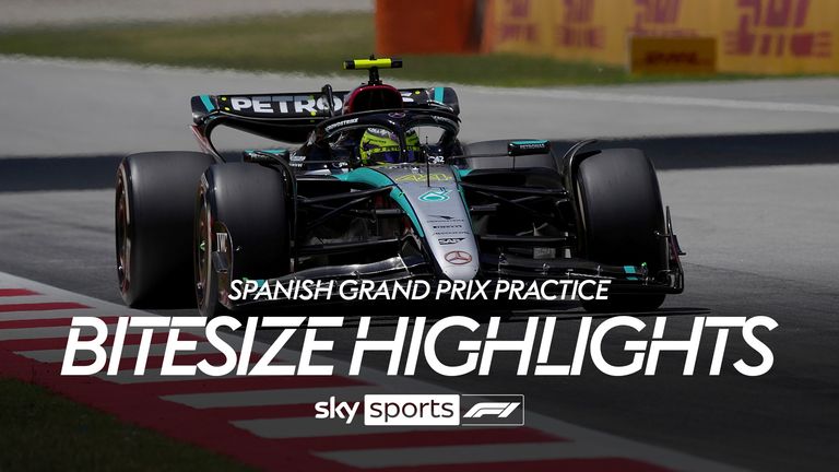Spanish GP: Lewis Hamilton surges to fastest Practice Two time with chasing pack ahead of Red Bull