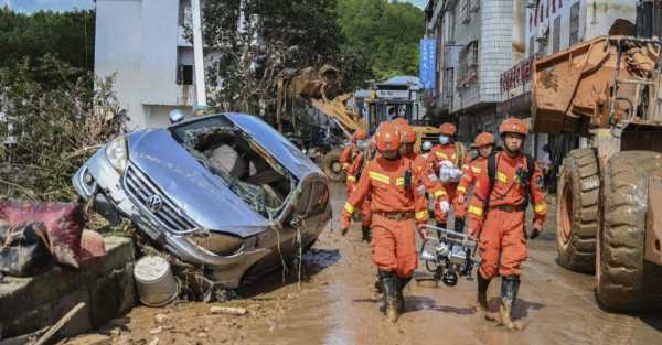 Family of six found dead after landslide in China