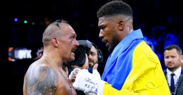 Oleksandr Usyk gifts Anthony Joshua ‘present’ by vacating IBF title