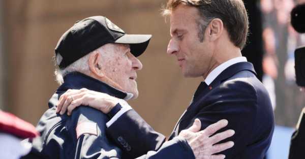 11 US veterans given Legion of Honour by French president on D-Day anniversary