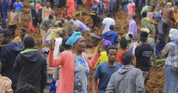 Ethiopia declares three days of mourning as toll of mudslide victims increases