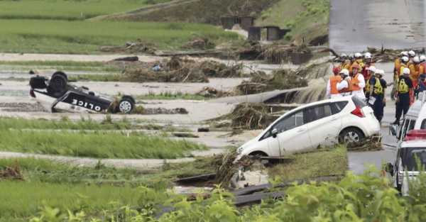 Hundreds flee as heavy rain in northern Japan triggers floods and landslides