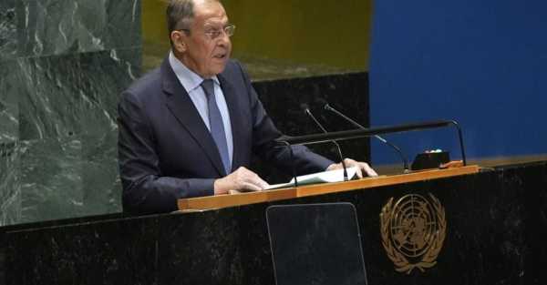 Russian foreign minister issues nuclear power warning in UN speech