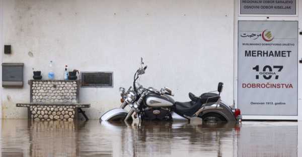 Heavy floods caused by severe rainstorm hit parts of Bosnia